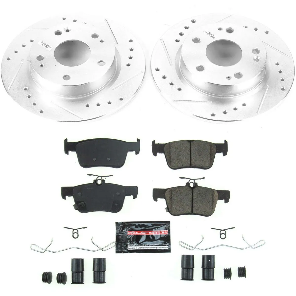 Z23 Evolution Sport Upgrade Kit: Drilled/Slotted Rotors; Carbon-Fiber Ceramic Pads W/Hardware product image