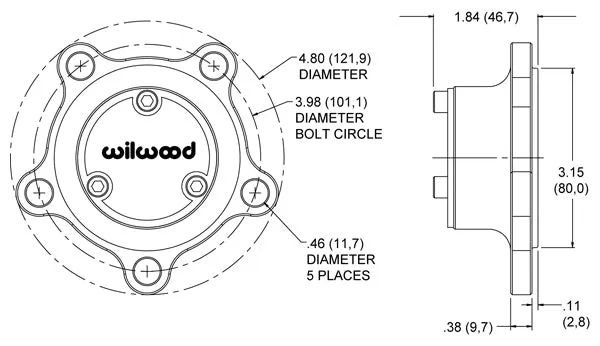 Drive Flangestarlite In55in Five Bolt W/O Bolts product image