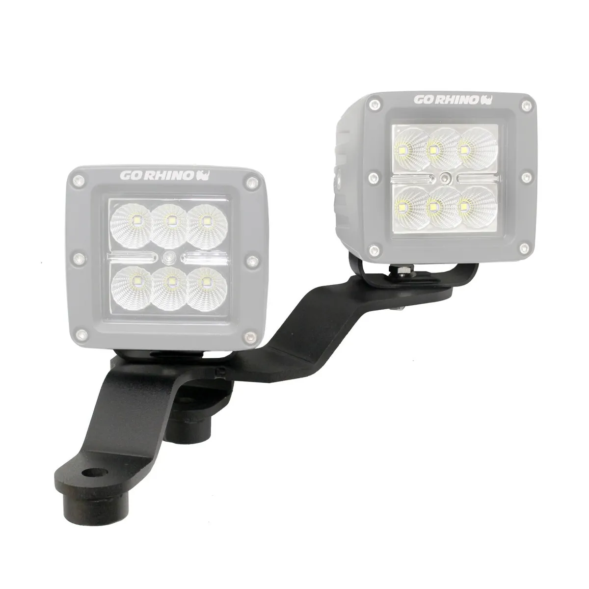 18c Wrangler Windshield Cowl Mount Kit For Two(2) 3in Cube LED Lightsladdered on 2 Planes product image