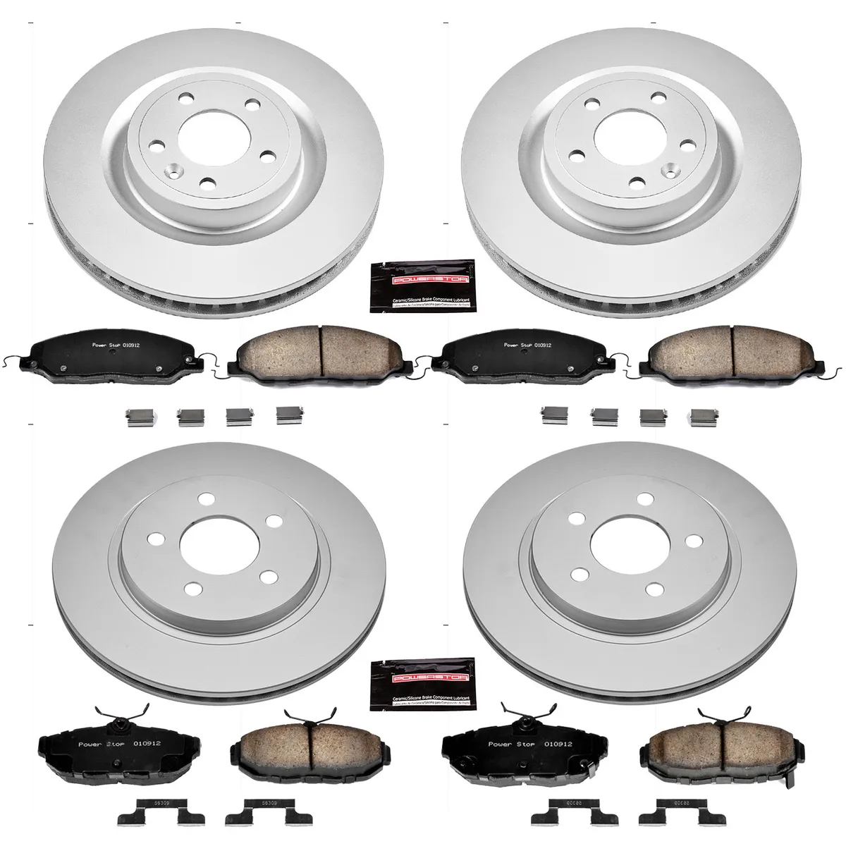 Z17 Geomet Coated Rotor Kit: Genuine Geomet Fully Coated Rotors; Ceramic Pads W/Hardware product image