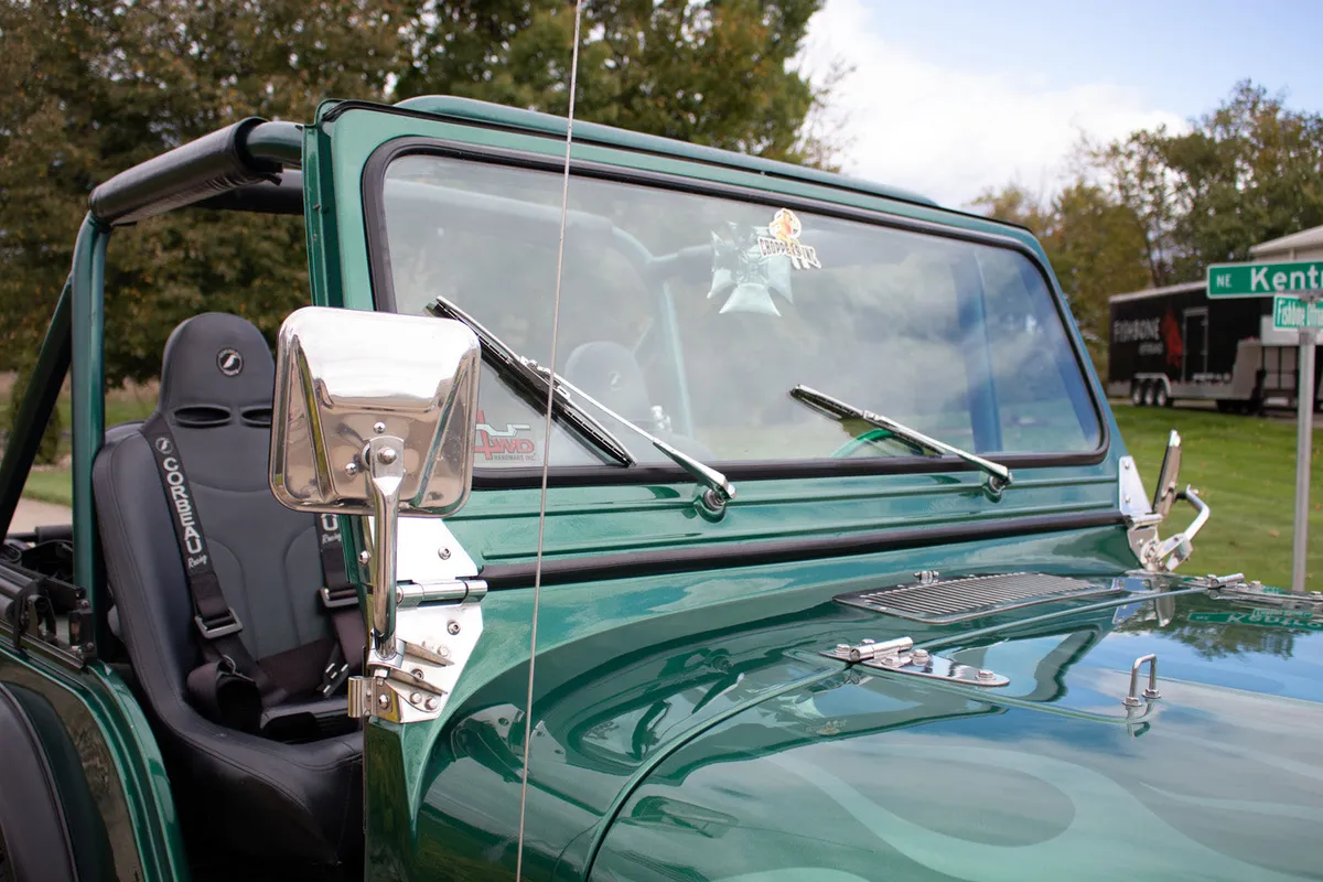 Jeep CJ Mirror Kit Pair 55-86 CJ Polished Silver Kentrol product image