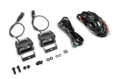 Go Rhino Go Rhino 751003023SBS Bright Series - 3x2 Rectangular LED Spot Lights, Pair