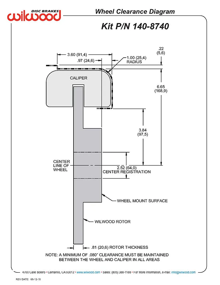 2002 - 2015 Mini Dynapro Radial Big Brake Front Brake Kit (Hat) - 140-8740 product image