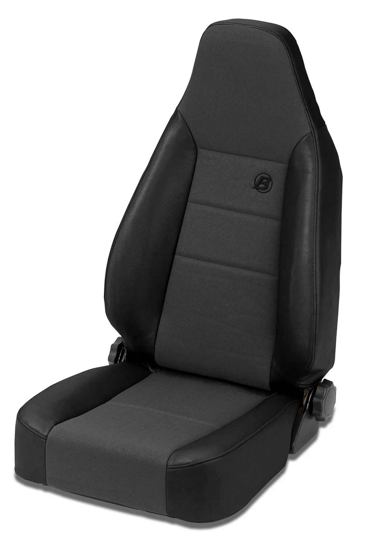 Jeep Bucket Seats Trailmax II Sport Front High Back Bucket Seat For Jeep 1976-1986 CJ7 Center Fabric Insert Black Denim Bestop product image