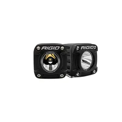 RIGID Industries The Revolve Light Pod is built with a high-grade aluminum alloy; an impact resistant nylon bezel; and is coated with a two-stage powder coat finish. It features a Broad-Spot optic and a back-lit trim ring available in amber or white.