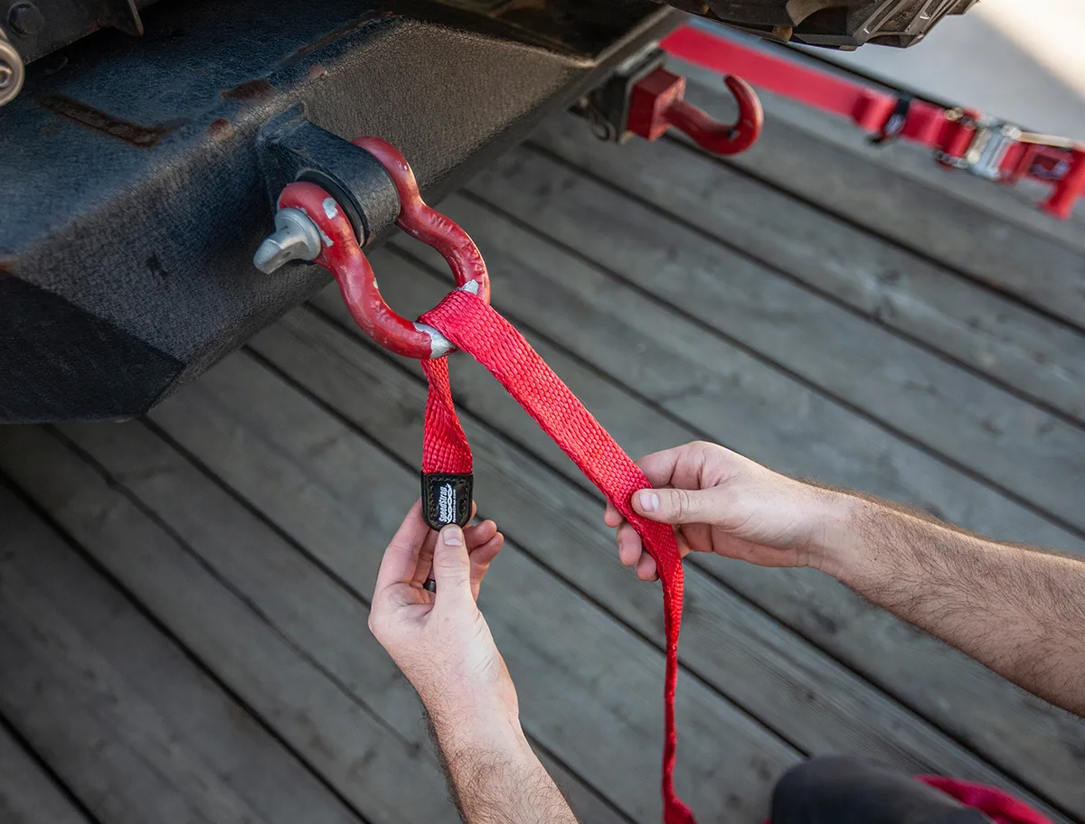 SpeedStrap SuperStrap 50ft x 1in Weavable Recovery Strap, Red  - 10,000lb Max Capacity product image