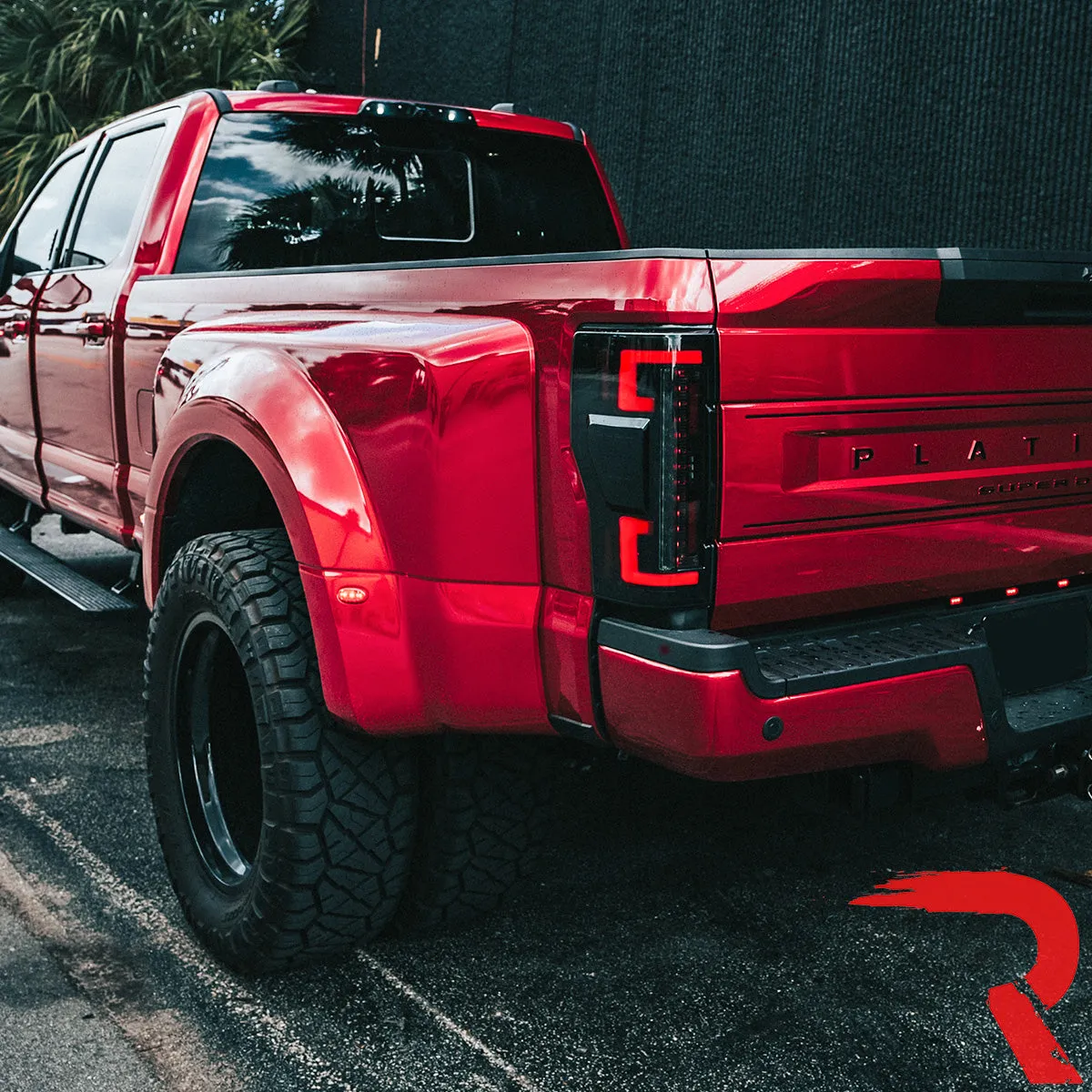 Ford Superduty F250 350 450 550 20-22 Replaces OEM LED Style Tail Lights With Blis Blind Spot Warning System Oled Tail Lights - Red Lens product image