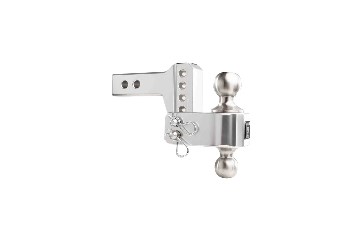 2.0" Aluminum Medium Duty Hitch 2" Drop/Rise w/ Stainless Steel Dual Ball product image