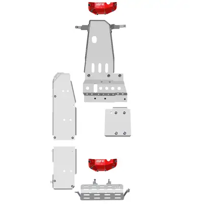 Asfir 4x4 Jeep Wrangler JL 392 Skid Plate Kit (6 Pcs)