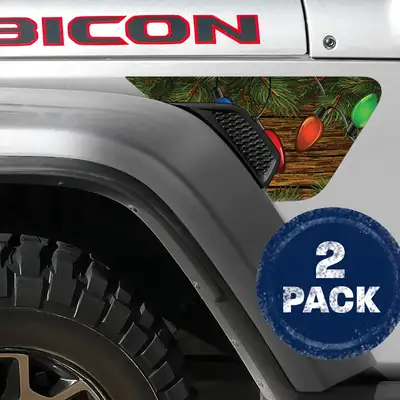 Under The Sun Inserts Holiday Lights 2pc Vinyl Fender Decal