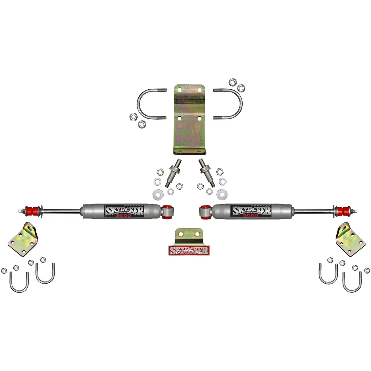 Steering Stabilizer Dual Kit Hardware Boots Not Incl. Due To Clearance Issues Silver Skyjacker product image