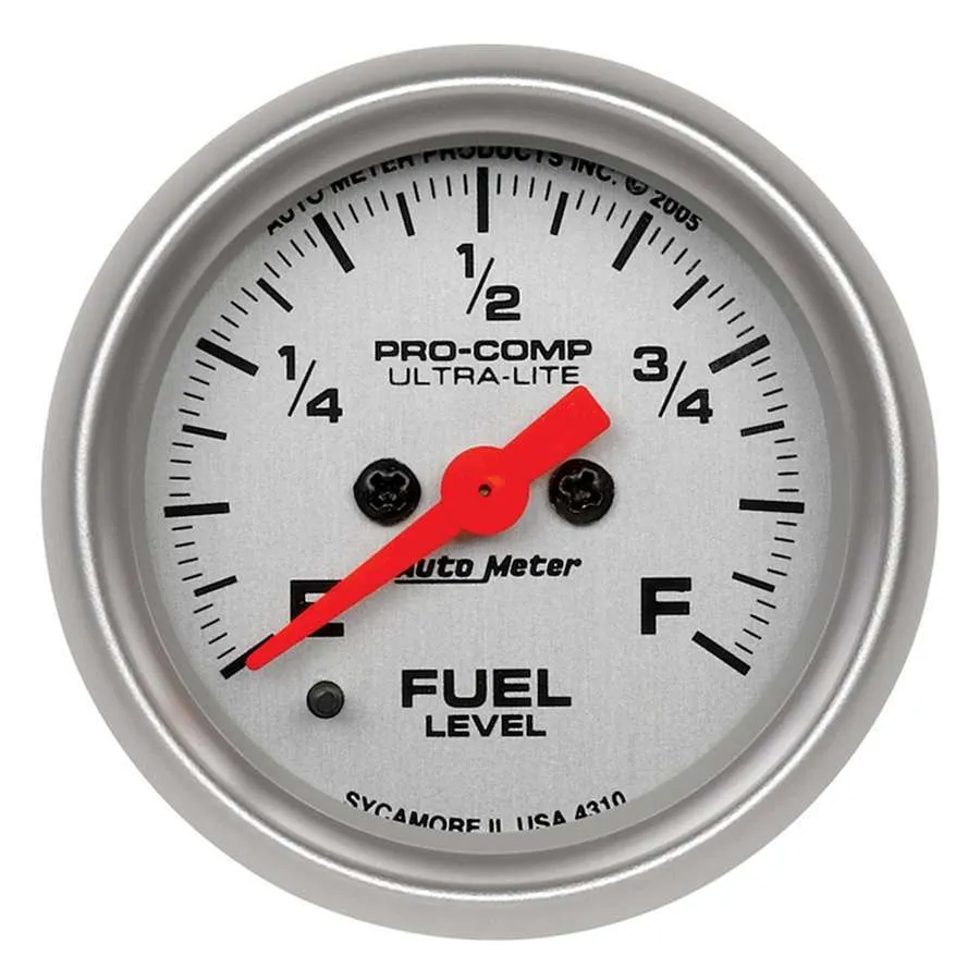 AutoMeter Gauge, Fuel Level, 2 1/16", 0-280O Programmable, Ultra-Lite