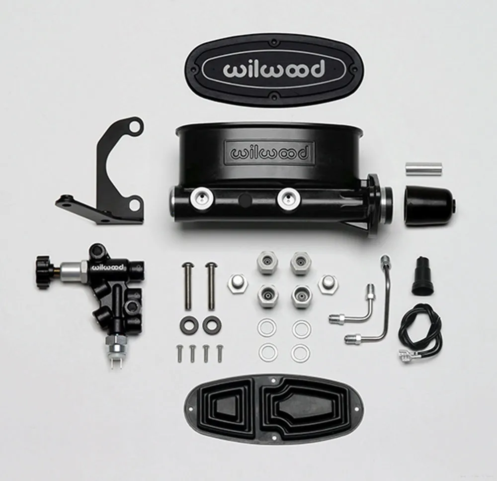 hv Tandem M/C Kit w/ Bracket & Prop Valve1 1/8in Boreblack product image