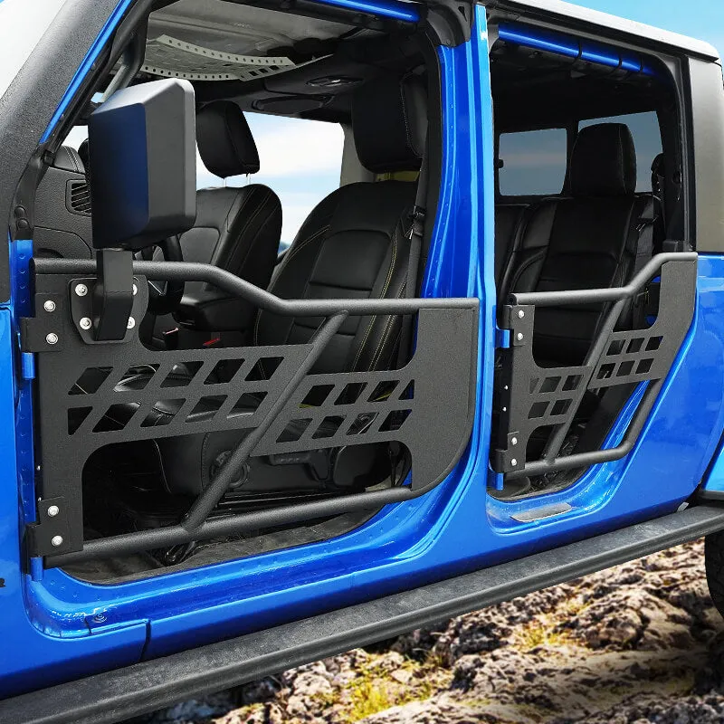 Jeep Half Tube Doors with Side View Mirror for 2018-2025 Wrangler JL Gladiator JT product image