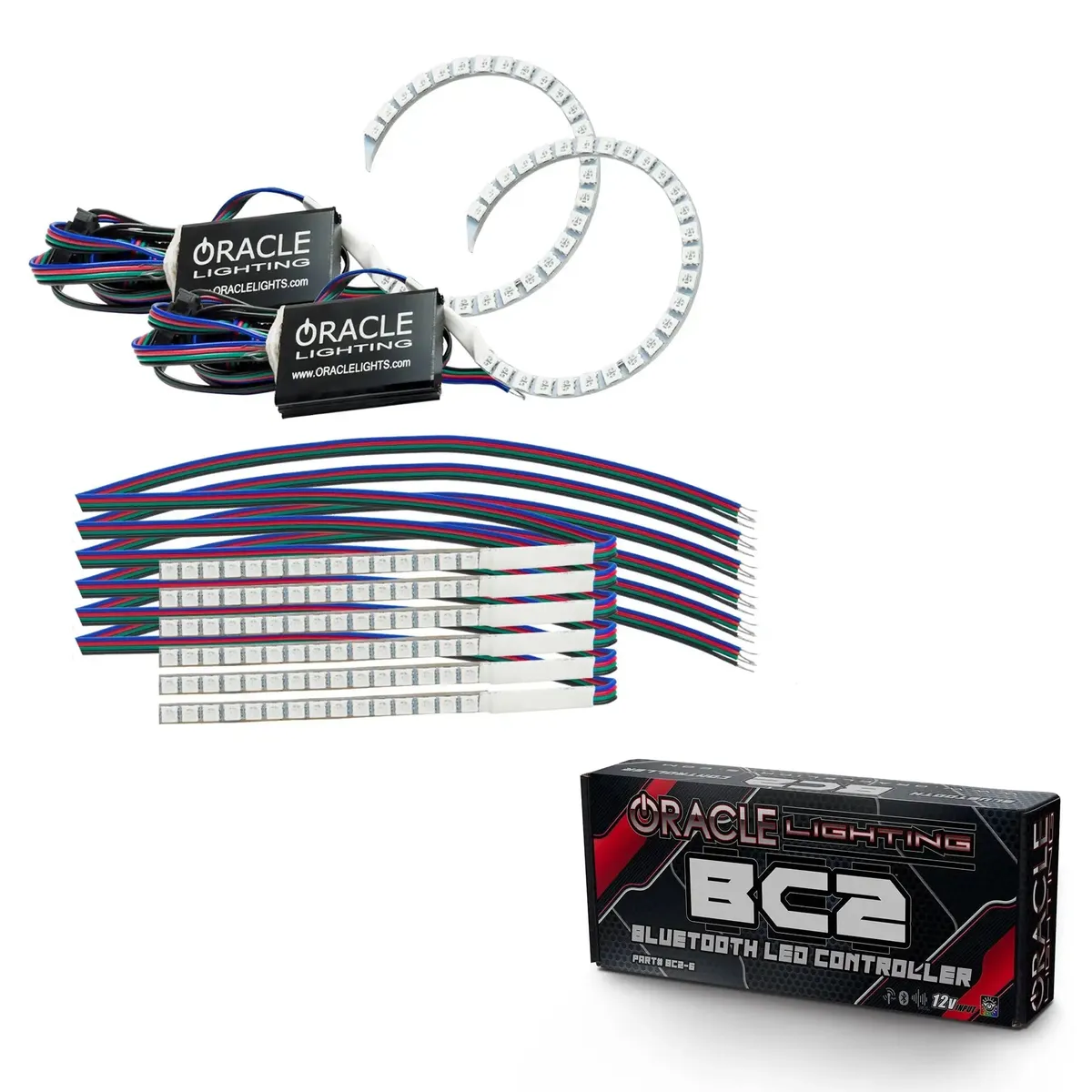 ORACLE Lighting 2018-2023 Ford Mustang ColorSHIFT DRL Upgrade w/Halo Kit product image