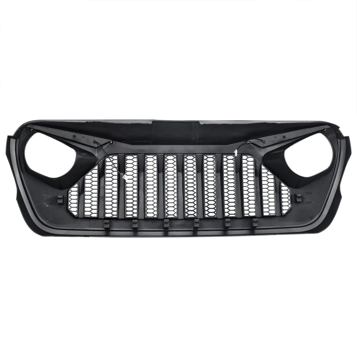 Gladiator Vader Grille W/ LED Eyebrow DRL and Turn Signals - Matte Black For 18+ Jeep Wrangler JL & Gladiator JT W/O Trailcam product image