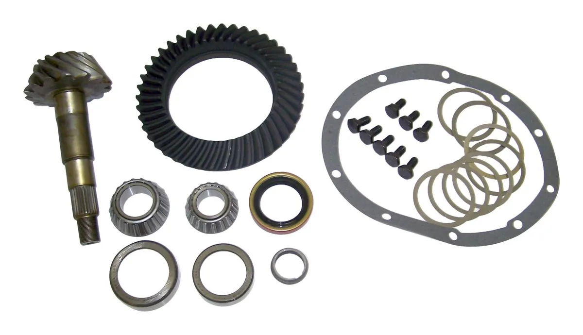 Ring & Pinion Kit 1997-2000 TJ Wrangler (until 10/1/2000);1987-1995 YJ Wrangler w/ .81" Long Ring Gear Bolts;1984-2000 XJ Cherokee (until 10/1/2000);1986-1992 MJ Comanche;1993-1998 ZJ Grand Cherokee;1997-1998 ZG (Europe) Grand Cherokee; product image