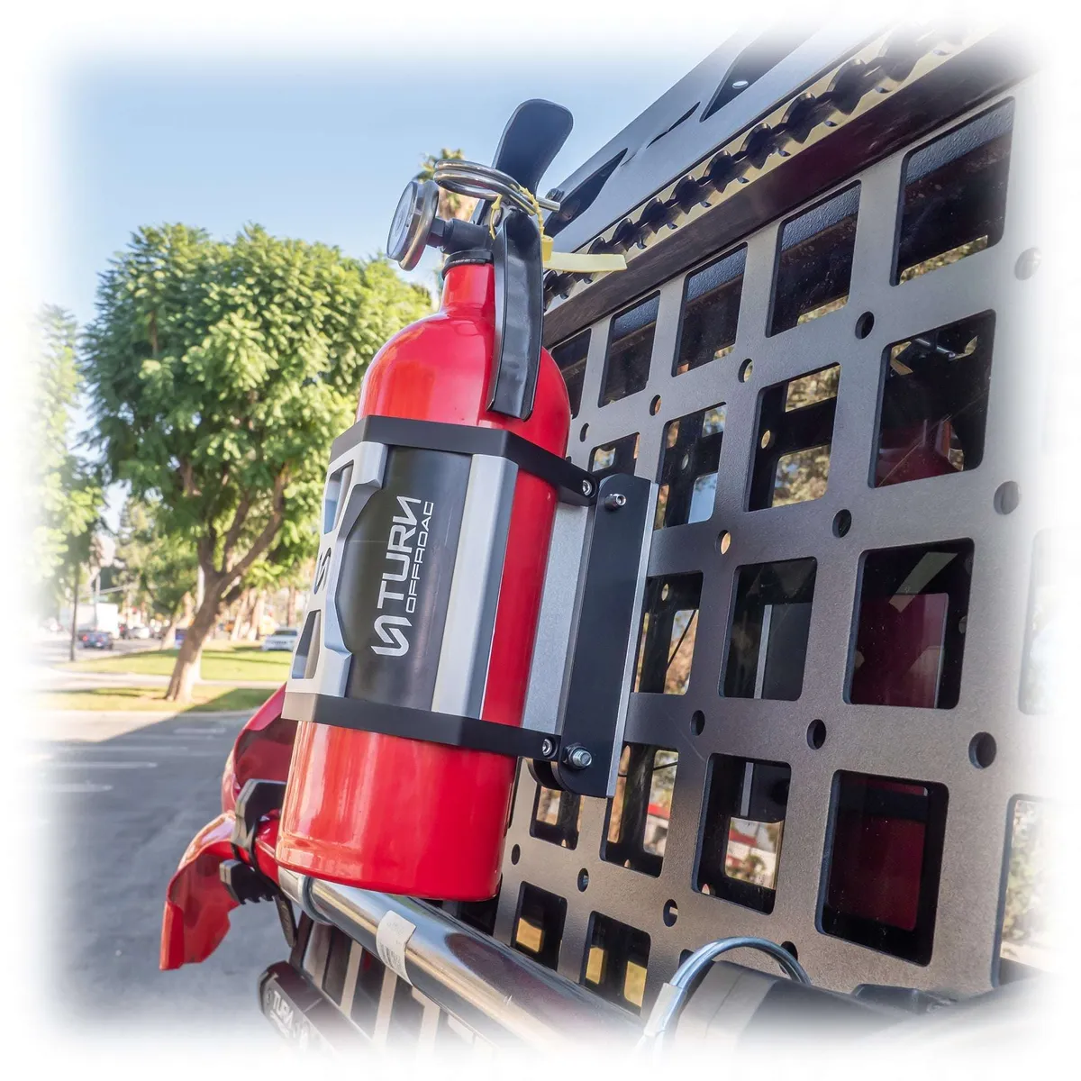 Quick Release Fire Extinguisher Mount | Universal Mount + L-Track Mounting Kit product image