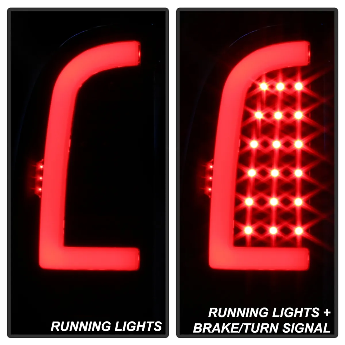 XTune Light Bar LED Tail Lights; Black Smoke; Not Compatible w/Factory Equipped LED Tail Lights; product image