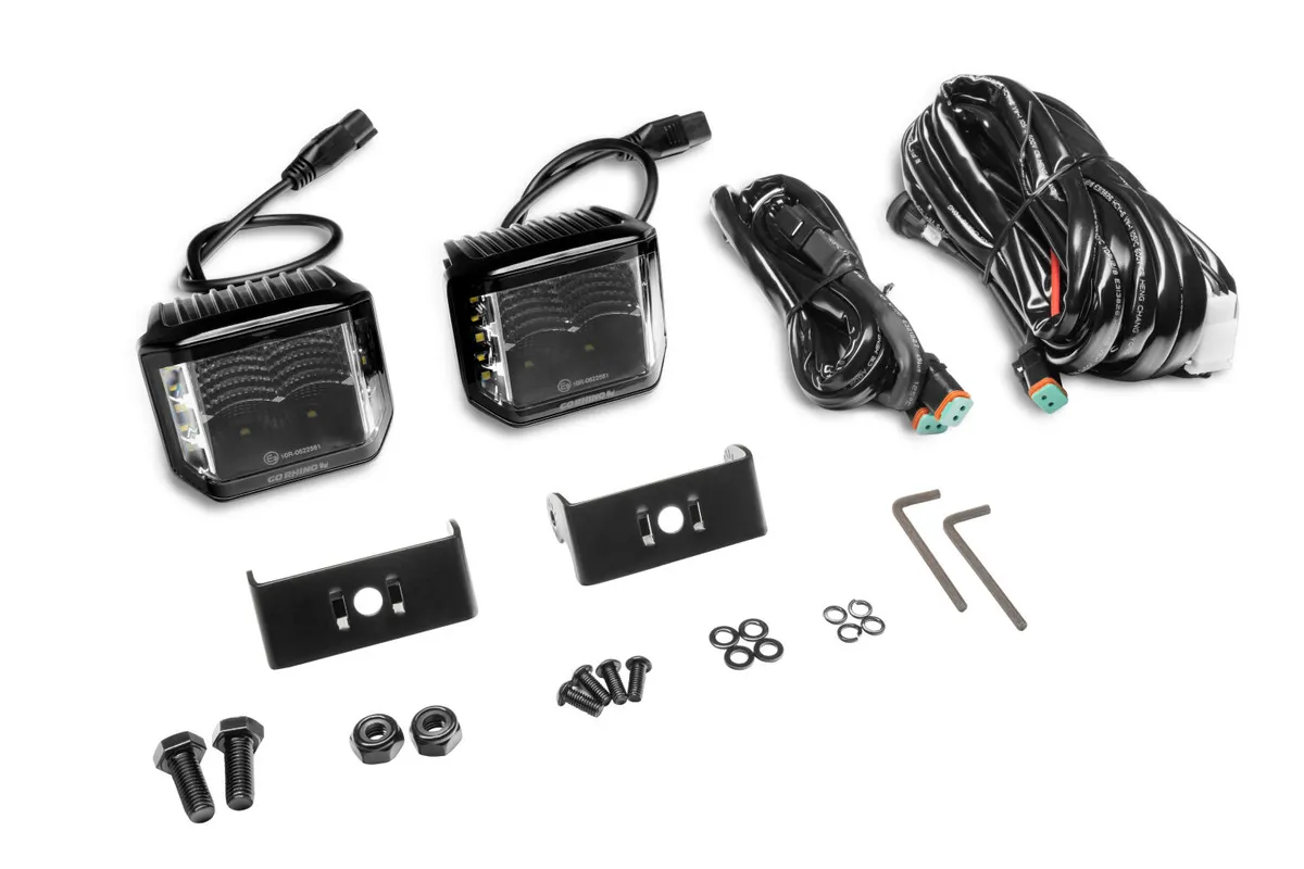 go Rhino 750700321fcs Blackout Series - Sideline 4x3 LED Cube Flood Lights, Pair product image