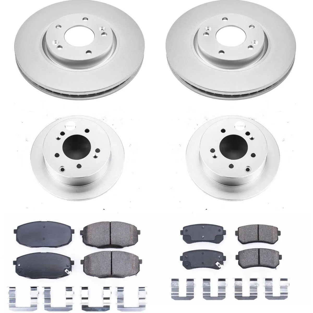 Z17 Geomet Coated Rotor Kit: Genuine Geomet Fully Coated Rotors; Ceramic Pads W/Hardware product image