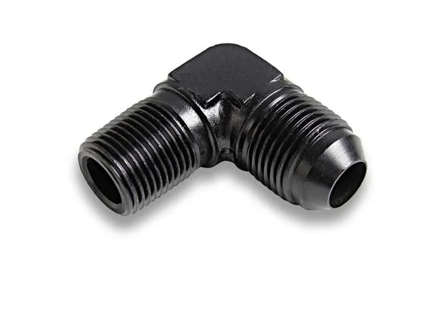 Earl's Performance Black Ano 90 Deg 3 to 1/8in Npt Adapter