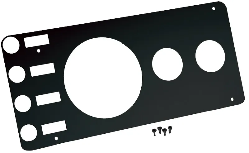 7683 Cj5/7686 Cj7/8186 Cj8 Dash Gauge Bezel Black Powder Coat Stainless Steel product image
