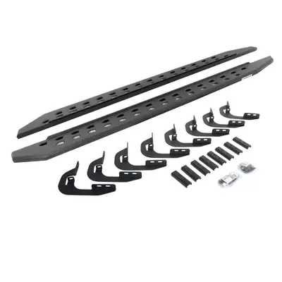 Go Rhino Go Rhino 69404880ST - RB20 Slim Line Running Boards With Mounting Brackets - Protective Bedliner Coating
