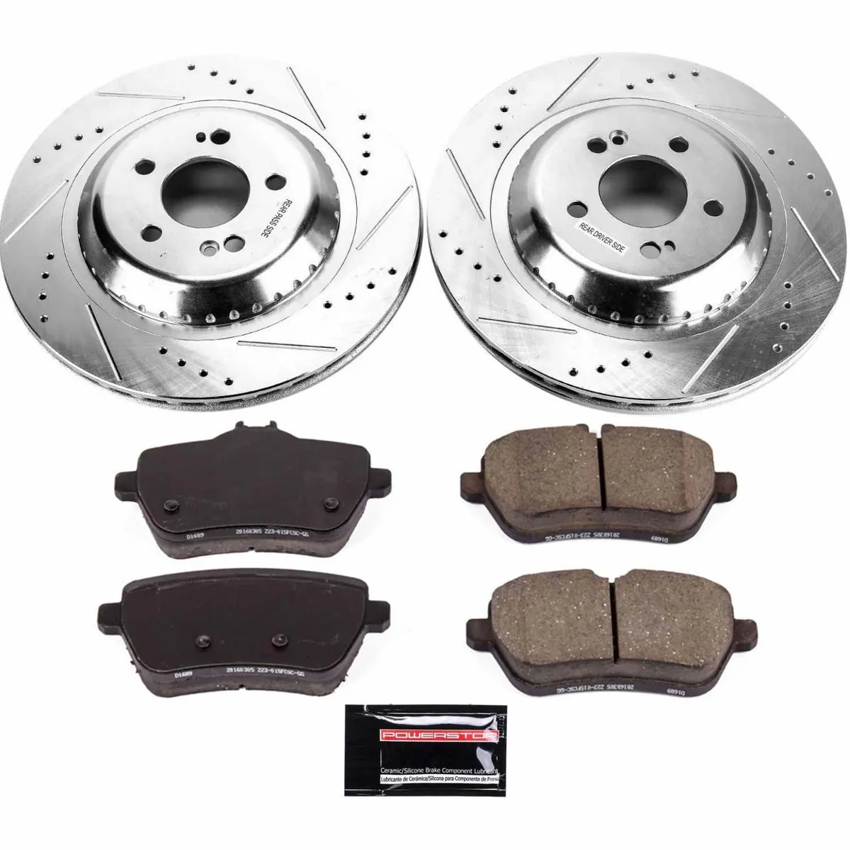 Z23 Evolution Sport Upgrade Kit: Drilled/Slotted Rotors; Carbon-Fiber Ceramic Pads W/Hardware; Pad Sensors product image