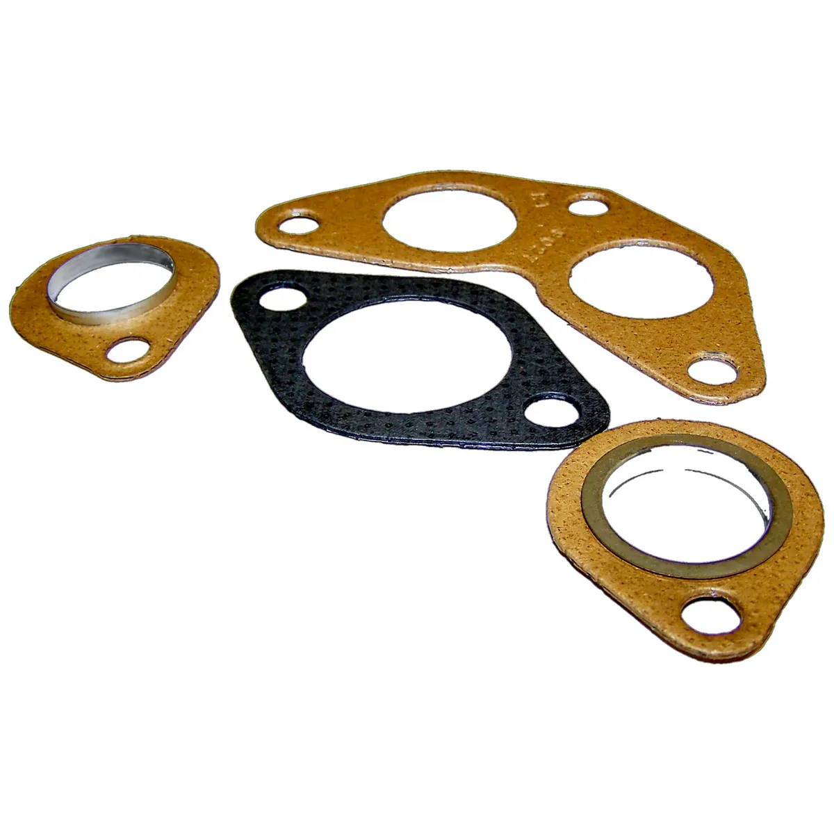 1952-1963 M38A1;1953-1968 CJ-3B;1955-1971 CJ-5;1955-1971 CJ-6;w/ 4-134 F-Head Engine; Exhaust Gasket Set;Includes Center Gasket Outer Gaskets and Downpipe Gasket product image