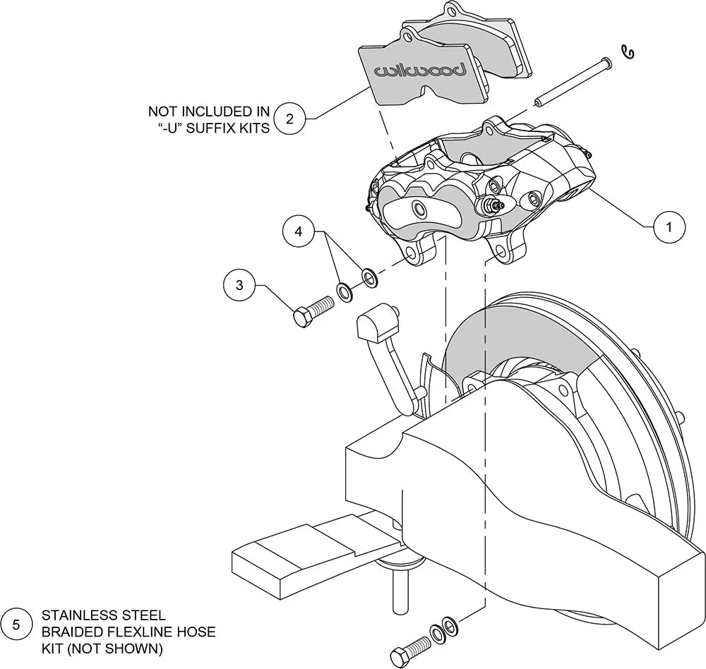 1965 - 1982 Chevrolet D8-4 Rear Replacement Caliper Kit - 140-10790 product image