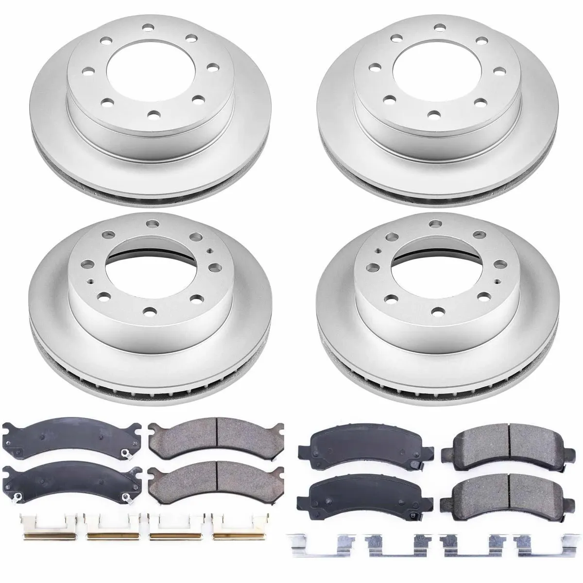 Z17 Geomet Coated Rotor Kit: Genuine Geomet Fully Coated Rotors; Ceramic Pads W/Hardware product image