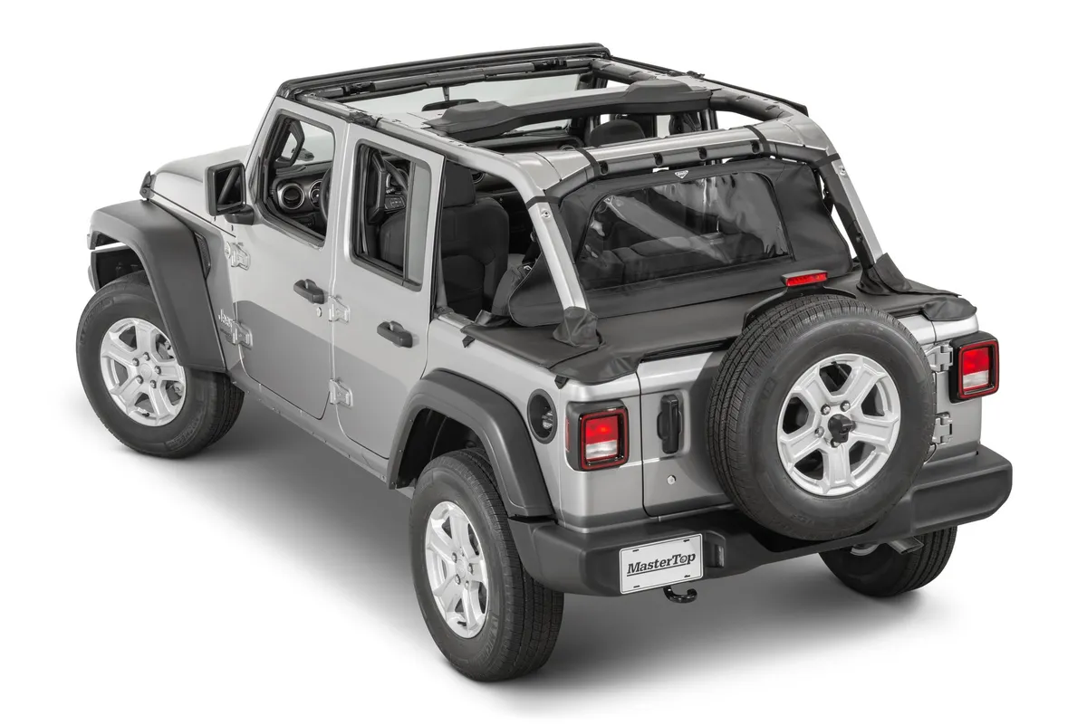 Jeep JL WindStopper/Tonneau Cover Combo 18-2024 Wrangler JL 4 Door Hard Top Black Diamond MasterTop product image