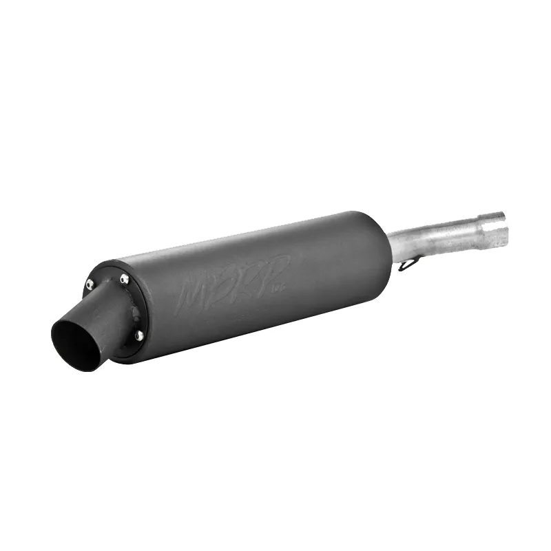 ATV Exhaust System With Utility Muffler; Slip-On; Direct Replacement; 1.25 in. Inlet; 3.5 in. Diameter Body; Chambered Muffler; product image