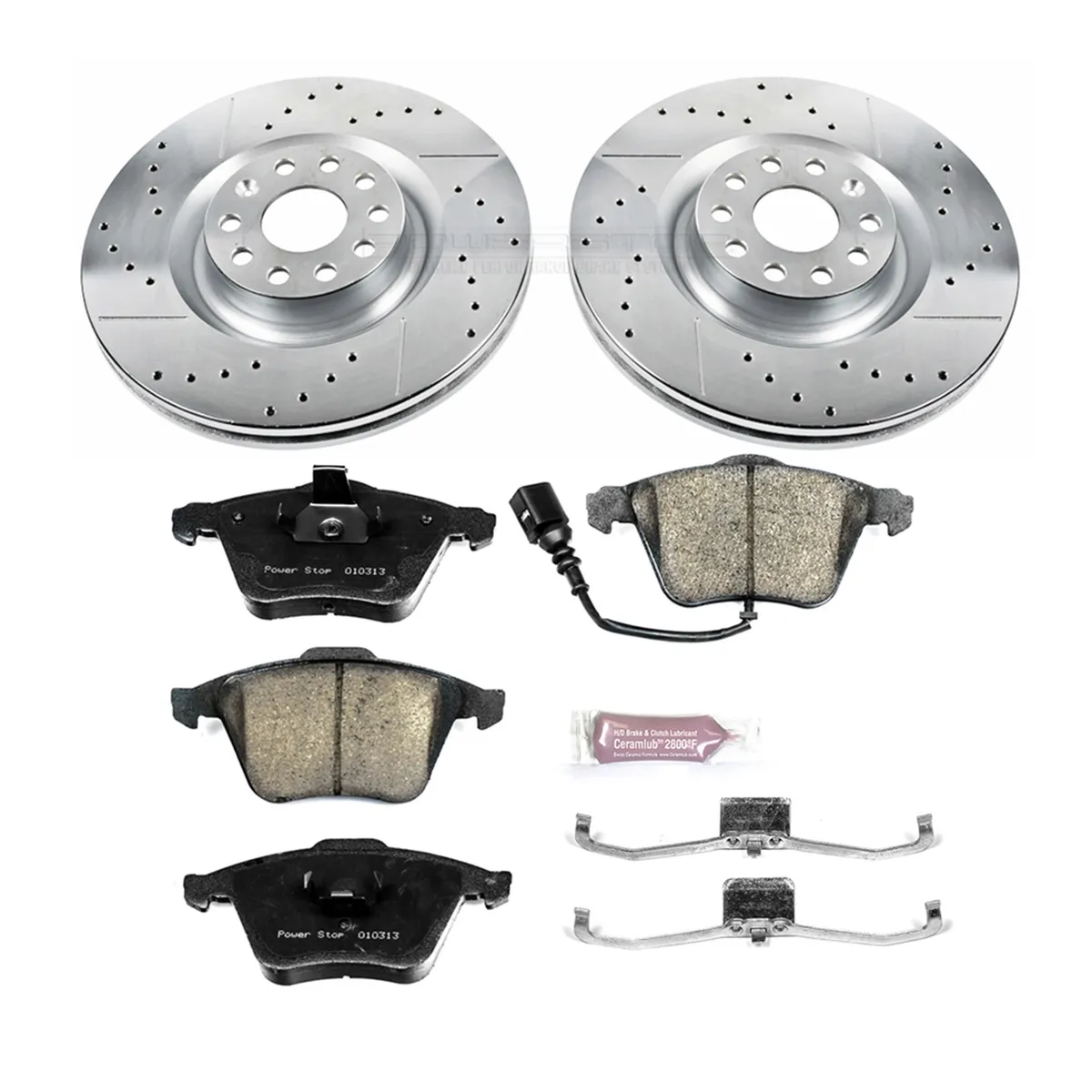 Z23 Evolution Sport Upgrade Kit: Drilled/Slotted Rotors; Carbon-Fiber Ceramic Pads W/Hardware product image