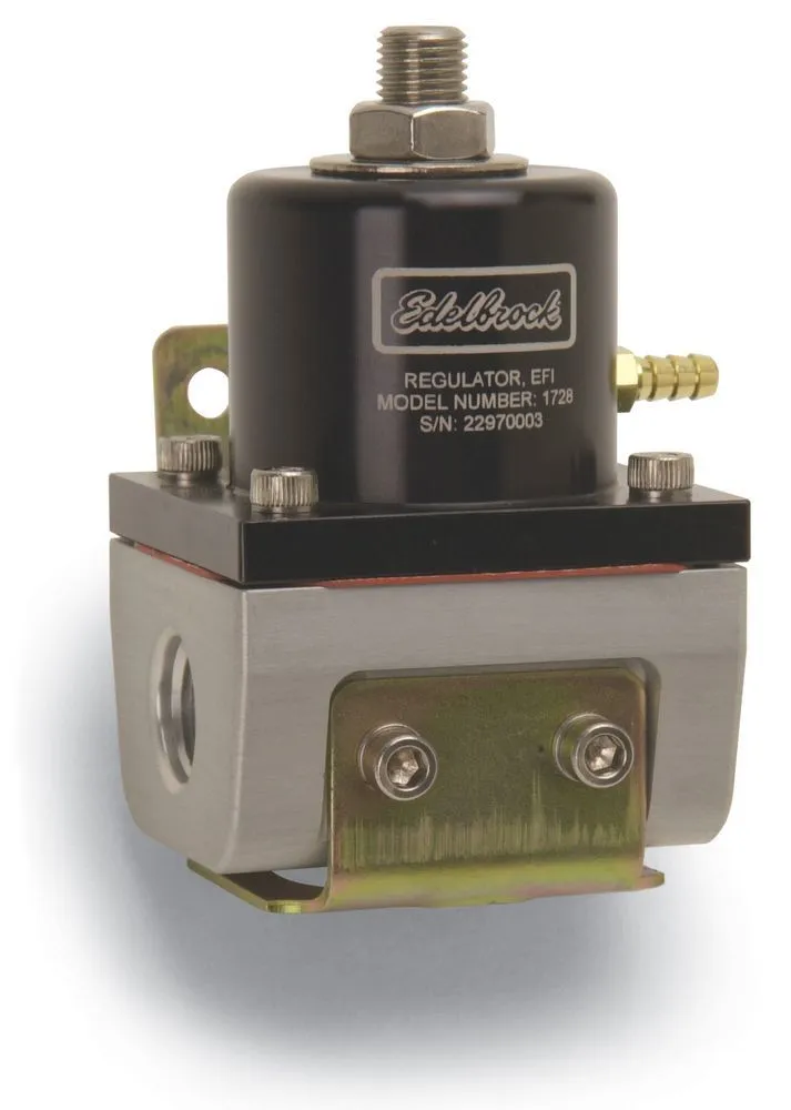 Edelbrock Edelbrock 1728 EFI Fuel Pressure Regulator -6 AN (180 GPH) in Black/Clear Finish