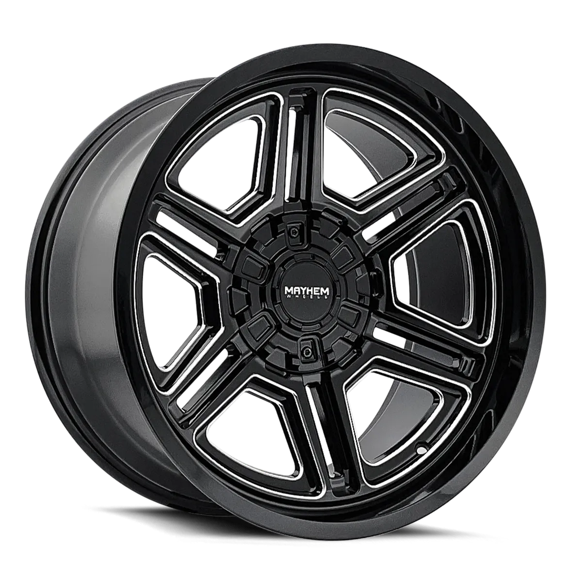 Mayhem Mayhem Offroad Wheels Hermosa 8113 BM 20x10 Milled Black -25 Off Set 8 Lug 4.52 BSM 125.2 Bore 170 Bolt Circle Cast Aluminum