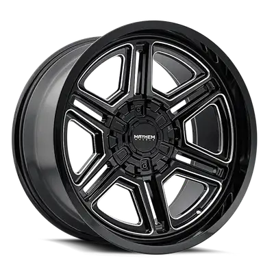 Mayhem Mayhem Offroad Wheels Hermosa 8113 BM 20x10 Milled Black -25 Off Set 8 Lug 4.52 BSM 125.2 Bore 170 Bolt Circle Cast Aluminum