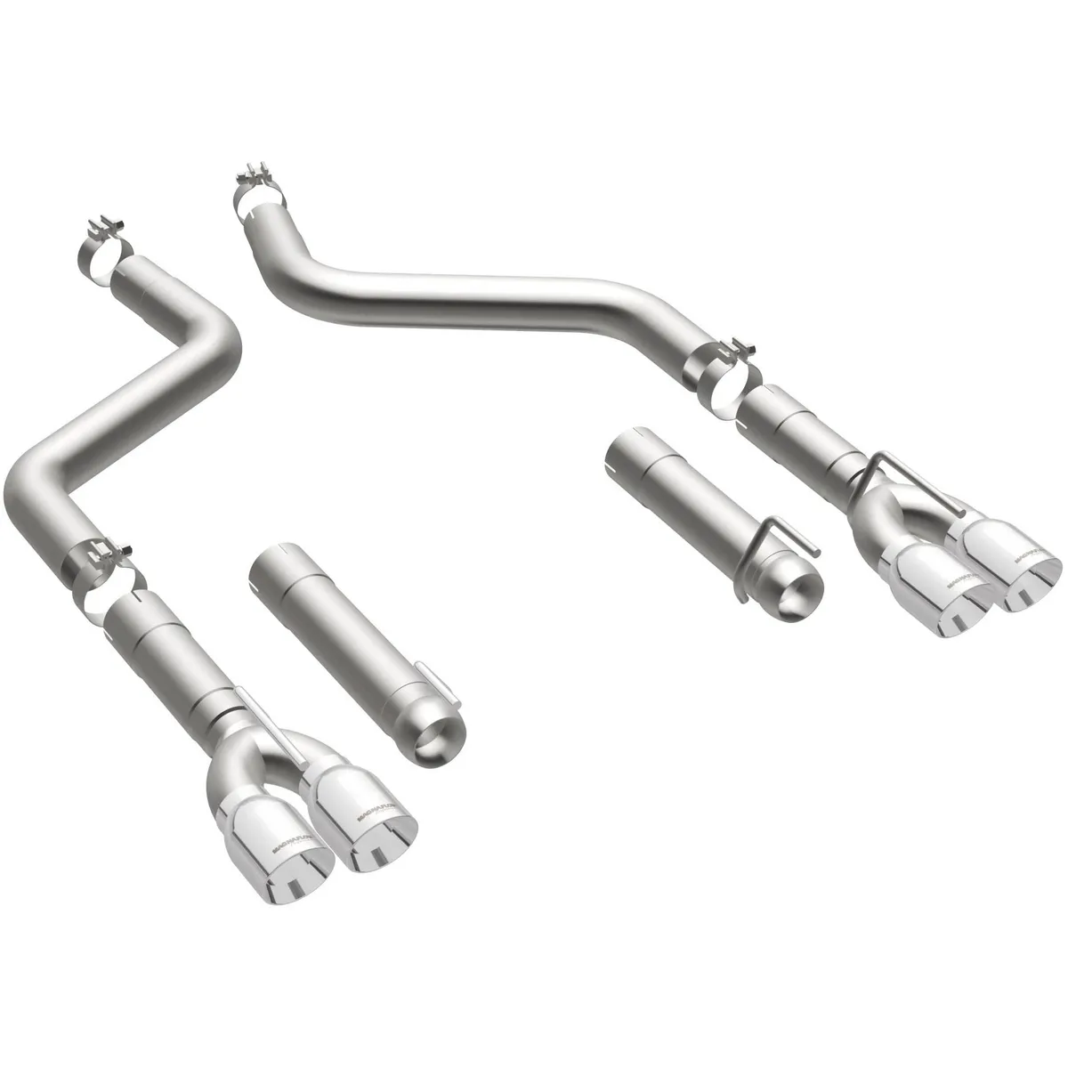 2015 Dodge Challenger V8 6.2L/6.4L Exhaust Axle-Back Stainless Steel Race Series Incl. Scat Pack & SRT Hellcat; Round Tips Provided or Reuse OE Tips. product image