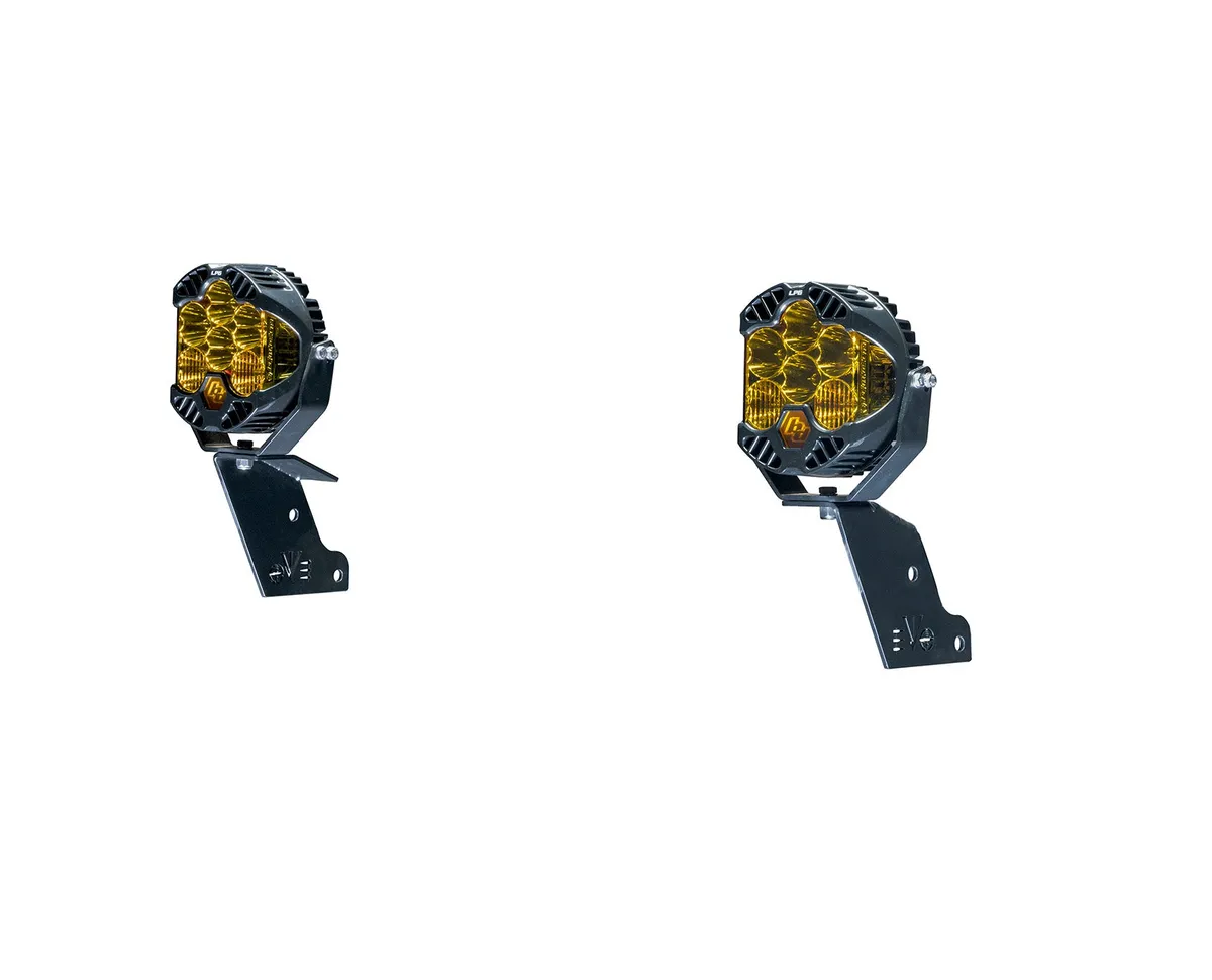 KSPEC Tube Bumper Side Light Mounting Bracket kit. Black product image