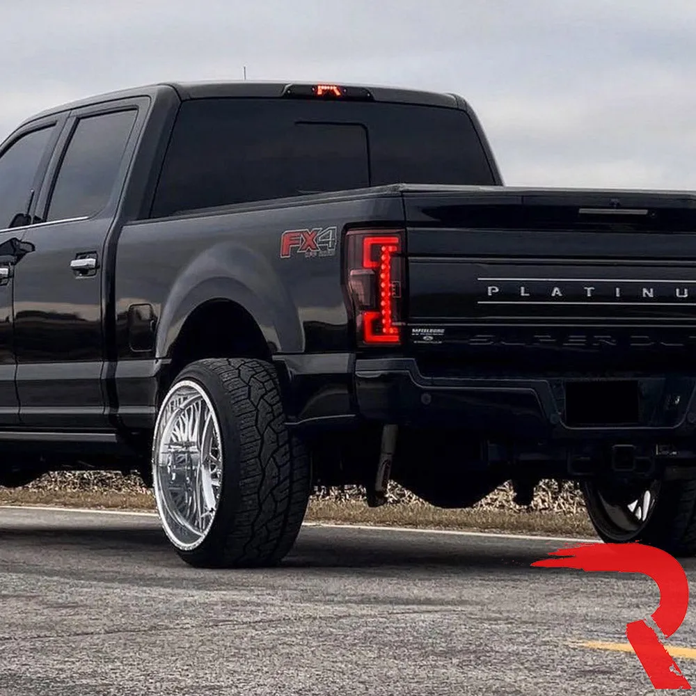 Ford Superduty F250 350 450 550 20-22 Replaces OEM LED Style Tail Lights With Blis Blind Spot Warning System Oled Tail Lights - Red Lens product image