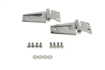 Kentrol Jeep JK Hood Hinge Pair 07-18 Wrangler JK Polished Silver Kentrol
