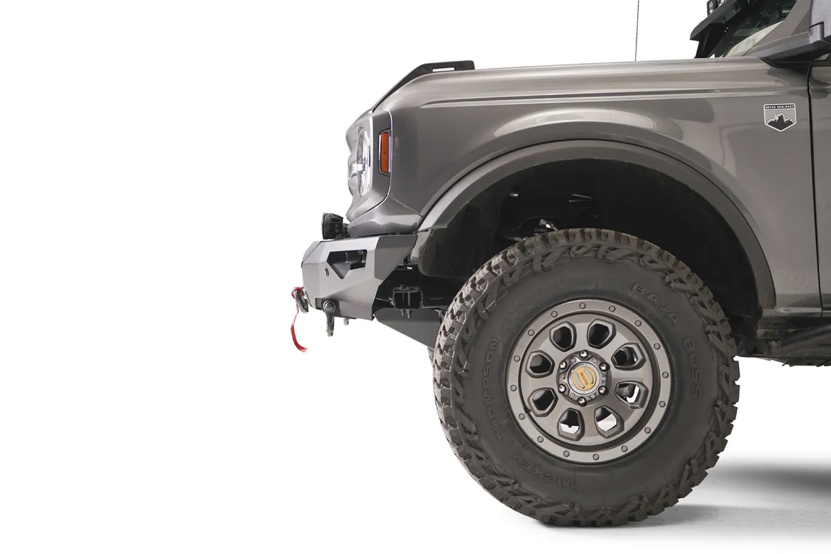 21c Bronco Lifestyle Front Bumper w/ no Guard Winch Ready Sensor Compatible Matte Black product image