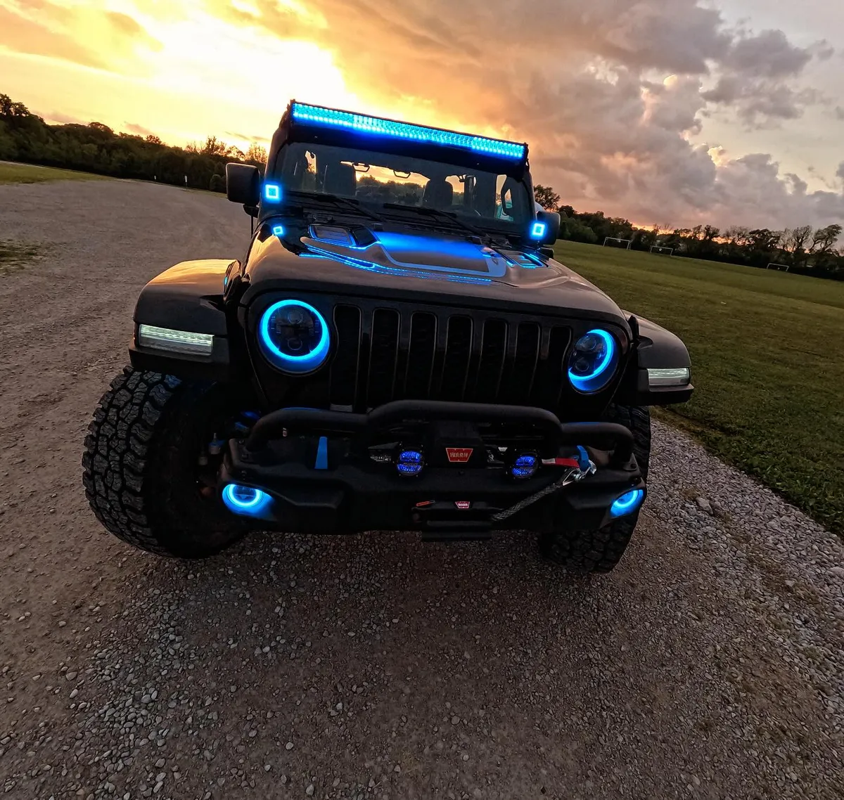 "52"" Rgbw LED Light Bar & 2 RGB Pods & All Brackets For Jeep Wrangler JL Jlu And Gladiator Jt" product image