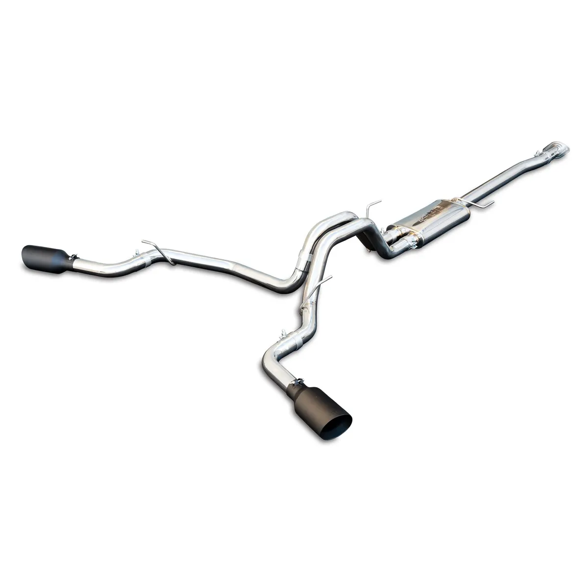0914 Ford F150 Catback Exhaust System Polished Tube W/Black Tips product image