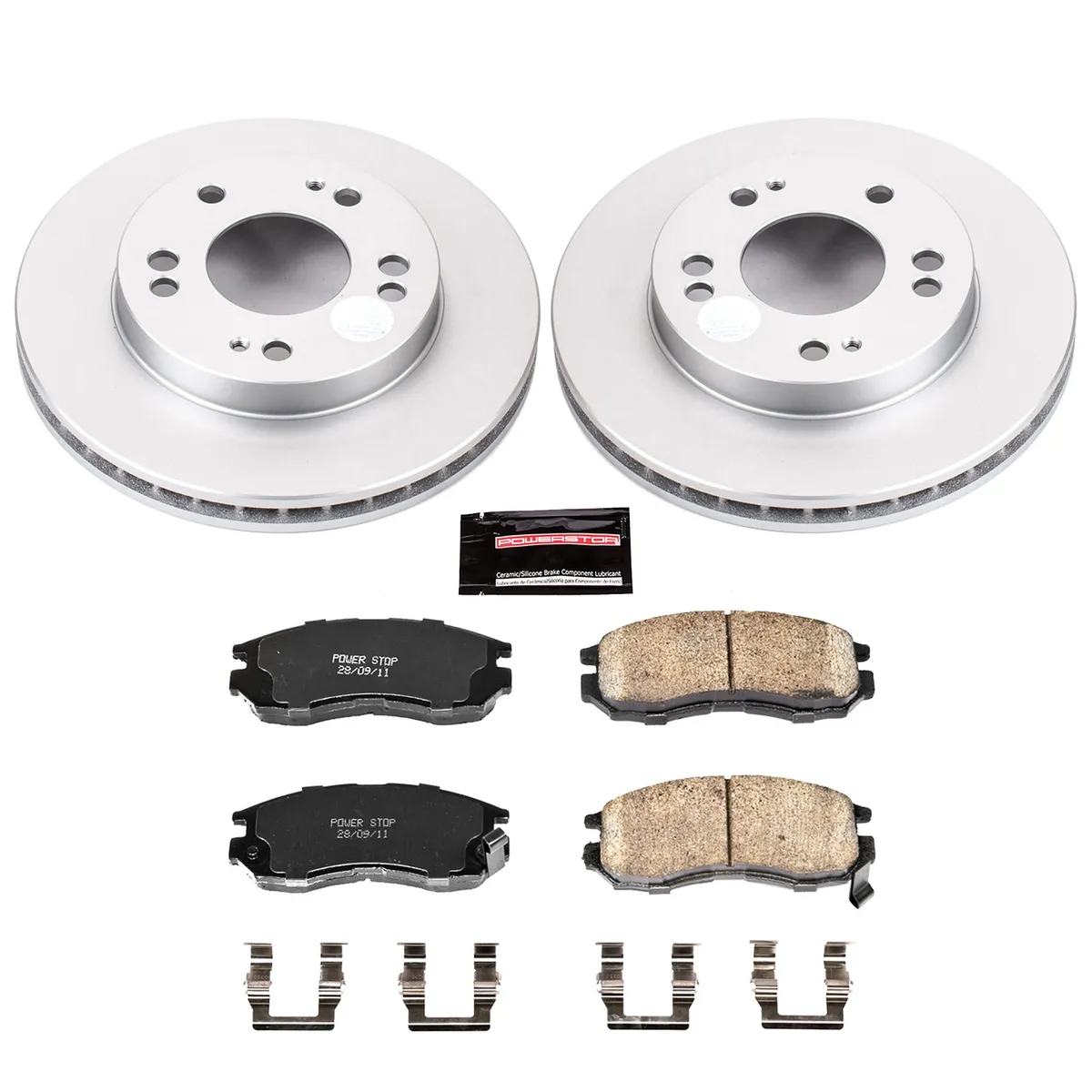 Z17 Geomet Coated Rotor Kit: Genuine Geomet Fully Coated Rotors; Ceramic Pads W/Hardware product image