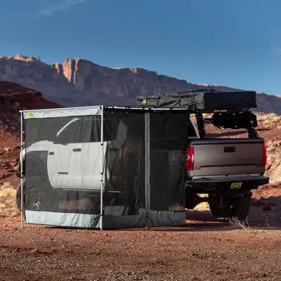 Smittybilt Gen2 8ft Awning Mesh Room; Gray