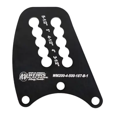 Wehrs Machine & Racing Products Top Link Plate Q/C Rear- End Dbl Slot 1/2in Holes