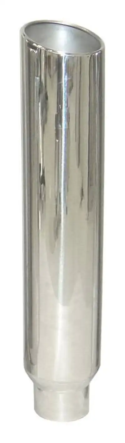 Pypes Performance exhaust Exhaust Stack Pipe 5 in OD x 7 in OD x 36 in L 7 in Tip Clamp On Hardware Not Incl Polished 304 Stainless Steel Pypes Exhaust