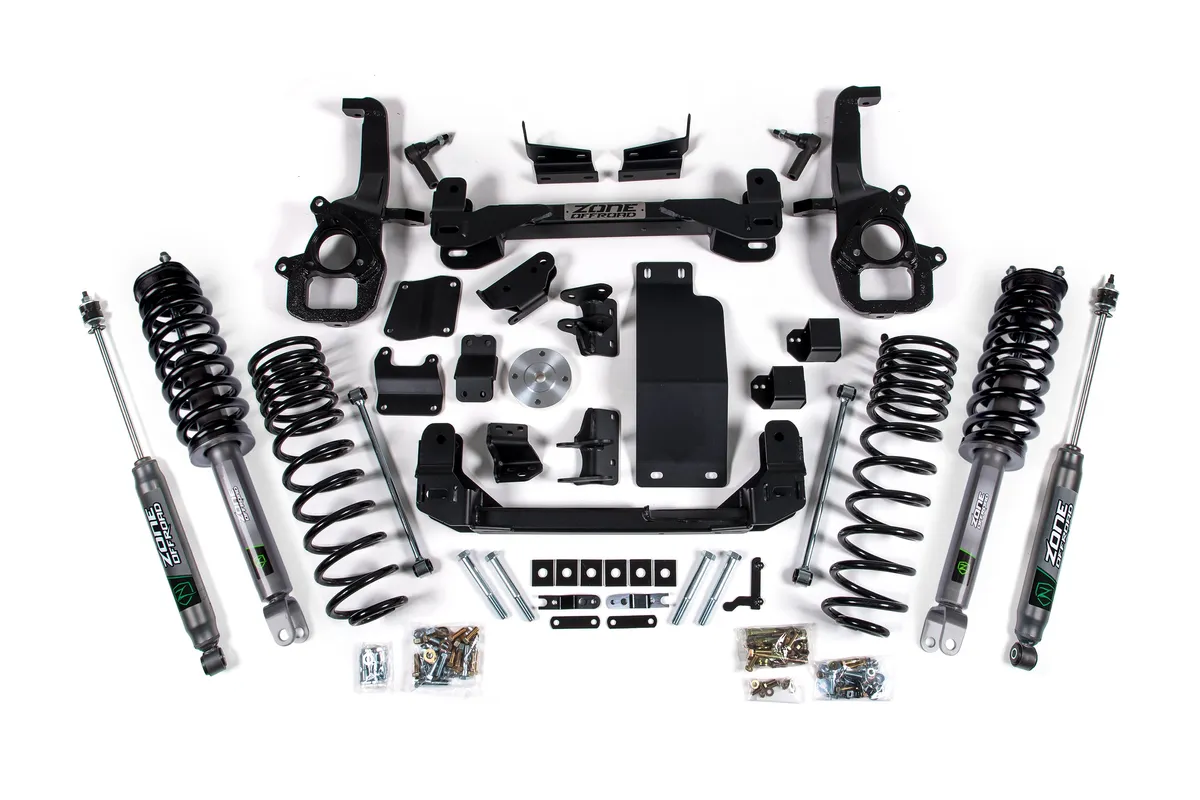 20-23 RAM 1500 4WD 6 Inch Front 5 Inch Rear Lift Kit With OE 22in Wheels Fox Shocks Zone Offroad product image